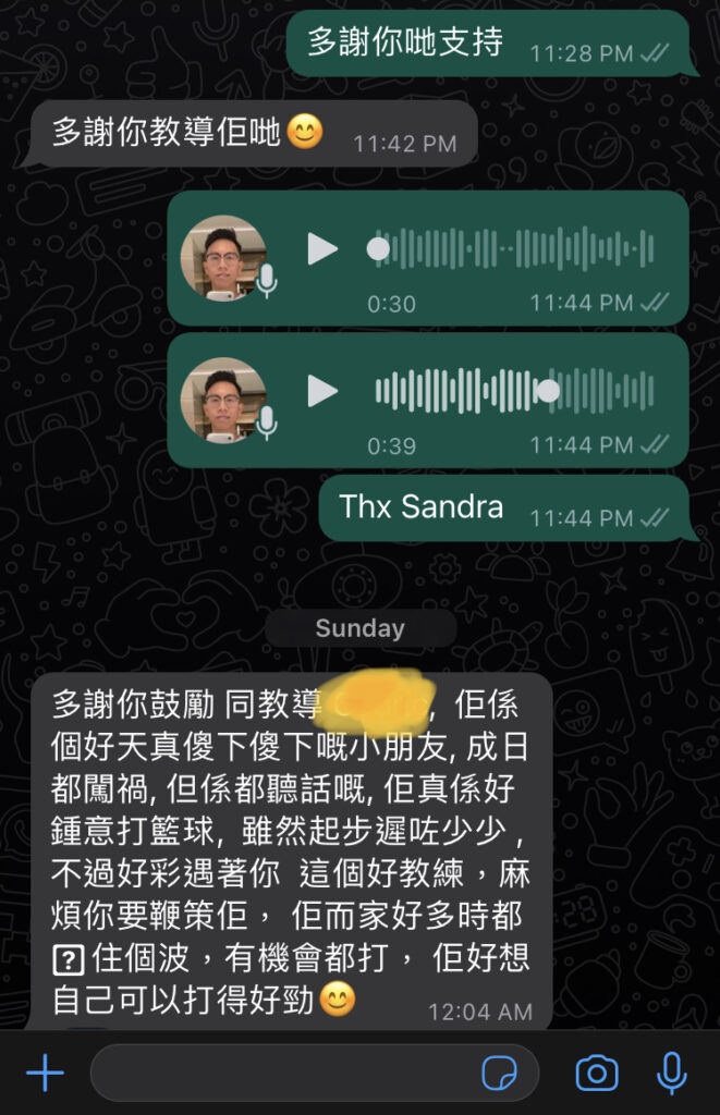 A screenshot of whatsapp messages in chinese.